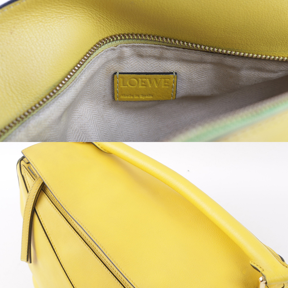 【LOEWE】Puzzle拼圖手提/斜背兩用包(中款)(黃色)