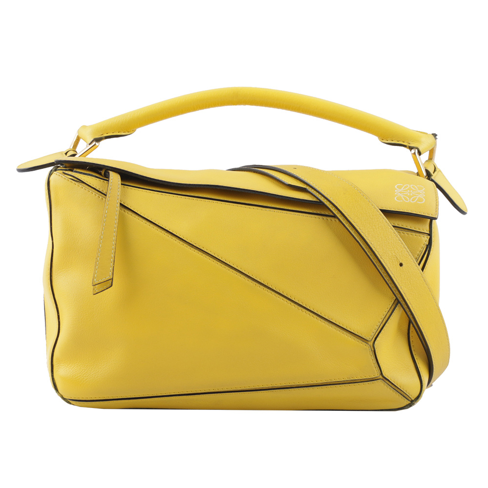 【LOEWE】Puzzle拼圖手提/斜背兩用包(中款)(黃色)