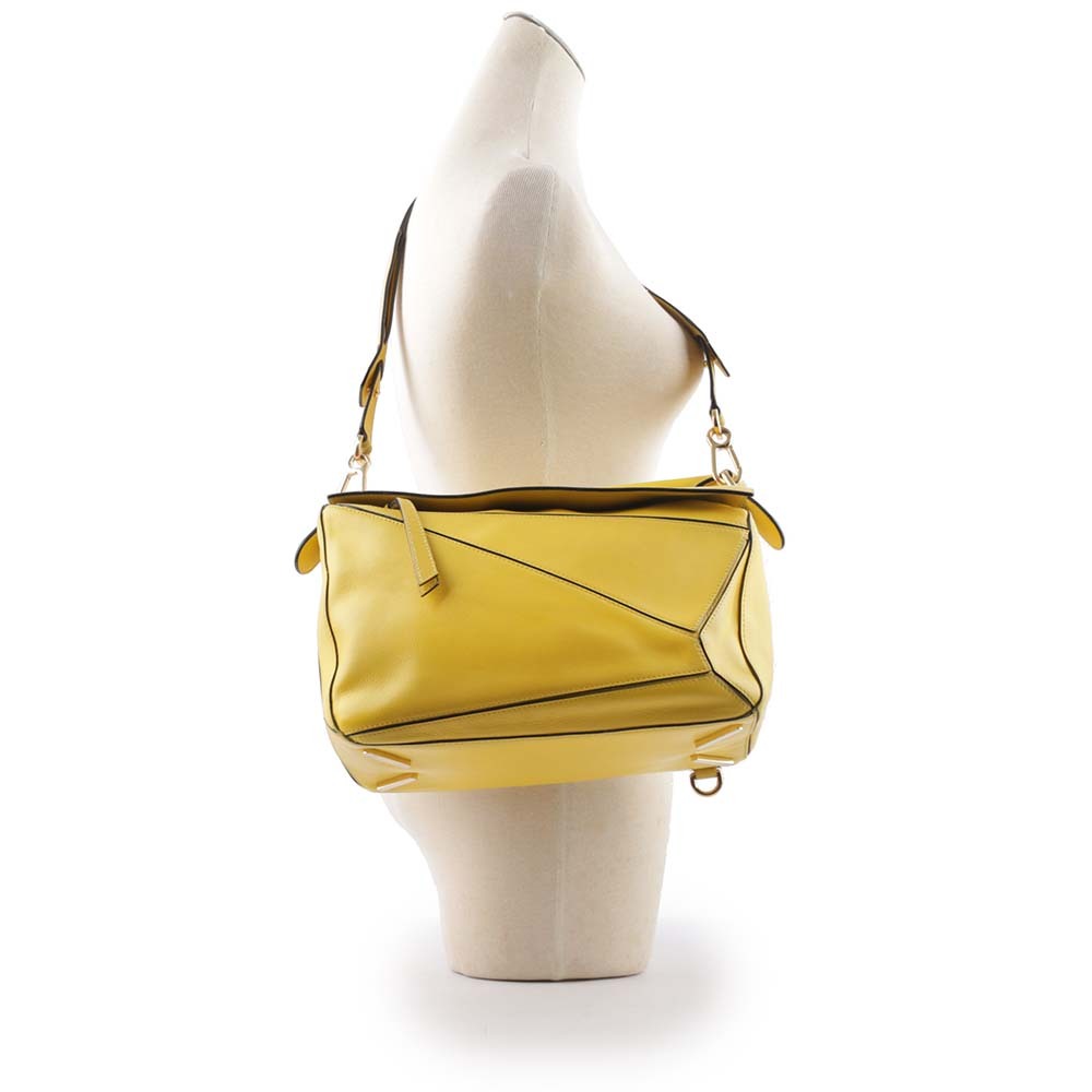 【LOEWE】Puzzle拼圖手提/斜背兩用包(中款)(黃色)