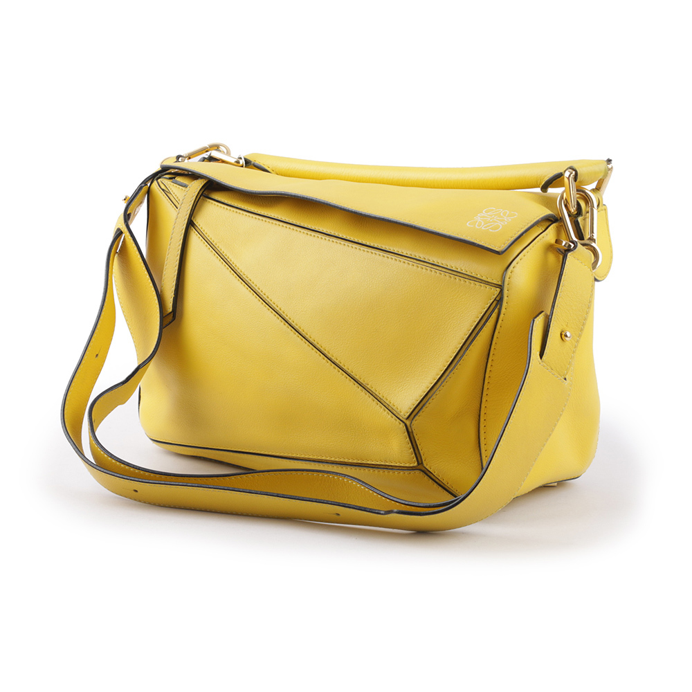 【LOEWE】Puzzle拼圖手提/斜背兩用包(中款)(黃色)