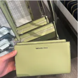 [S] MICHAEL KORS 35S3S6HC5L SHEILA SMALL EW TZ CROSSBODY NON-LEATHER VEGAN,LIGHT SAGE,, 196163785677 (SMK459)
