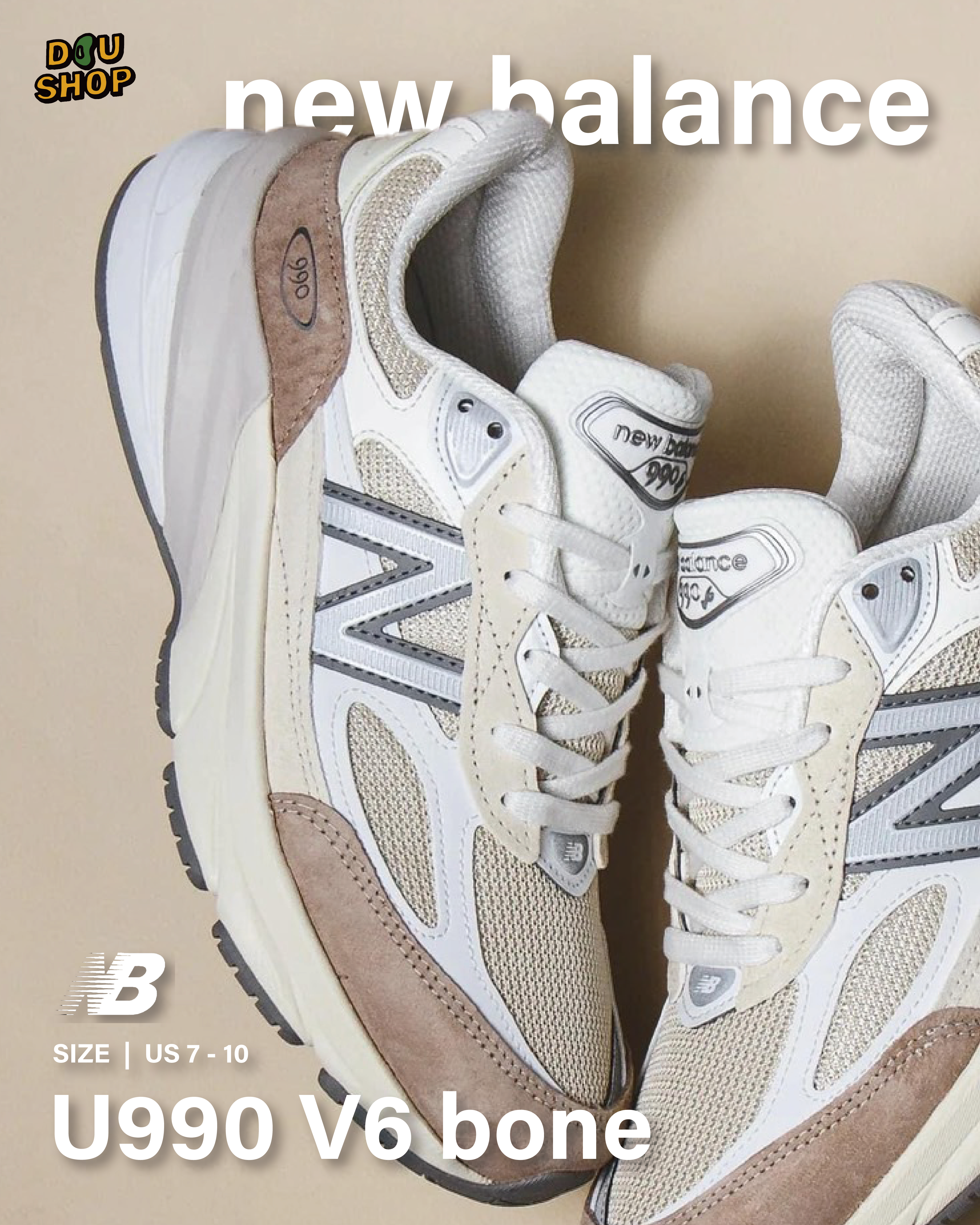 New Balance U 990V6 bone M990SS6