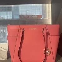 [S] MICHAEL KORS 35T0GCFT7L CHARLOTTE LG TZ TOTE LEATHER,TEA ROSE, 196163792033 (SMK483)