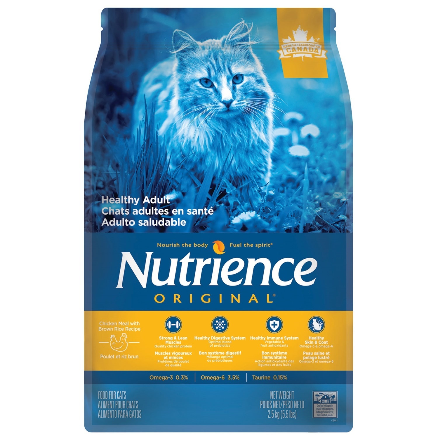 Nutrience Original Healthy Adult Cat Recipe – Chicken Meal with Brown Rice Recipe．2.5kg