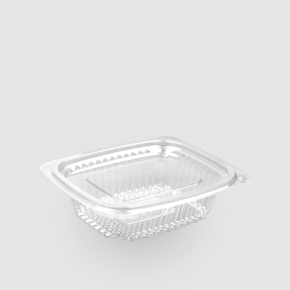塑膠透明沙拉盒-LT 方形平蓋 8oz