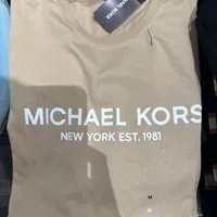 [S] MICHAEL KORS NEW YORK EST.1981 SHORT SLEEVE T-SHIRT,KHAKI, OF351MDFV4-KHAKI (SMK496)