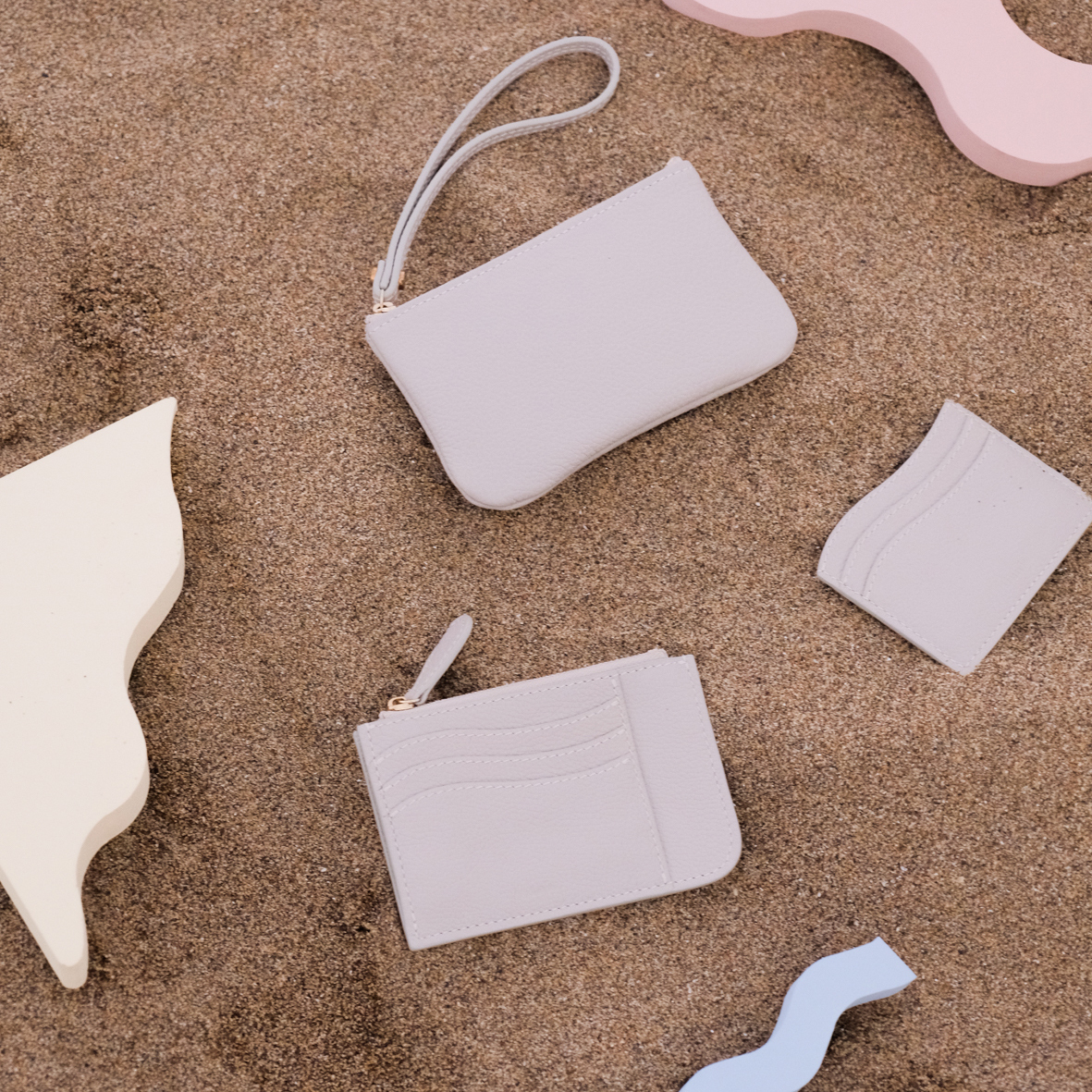 linalu studio 小皮件 波浪 義大利進口真皮