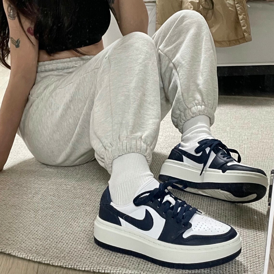Nike Air Jordan 1 Elevate Low 午夜藍 海軍藍 厚底 女鞋 DH7004-141