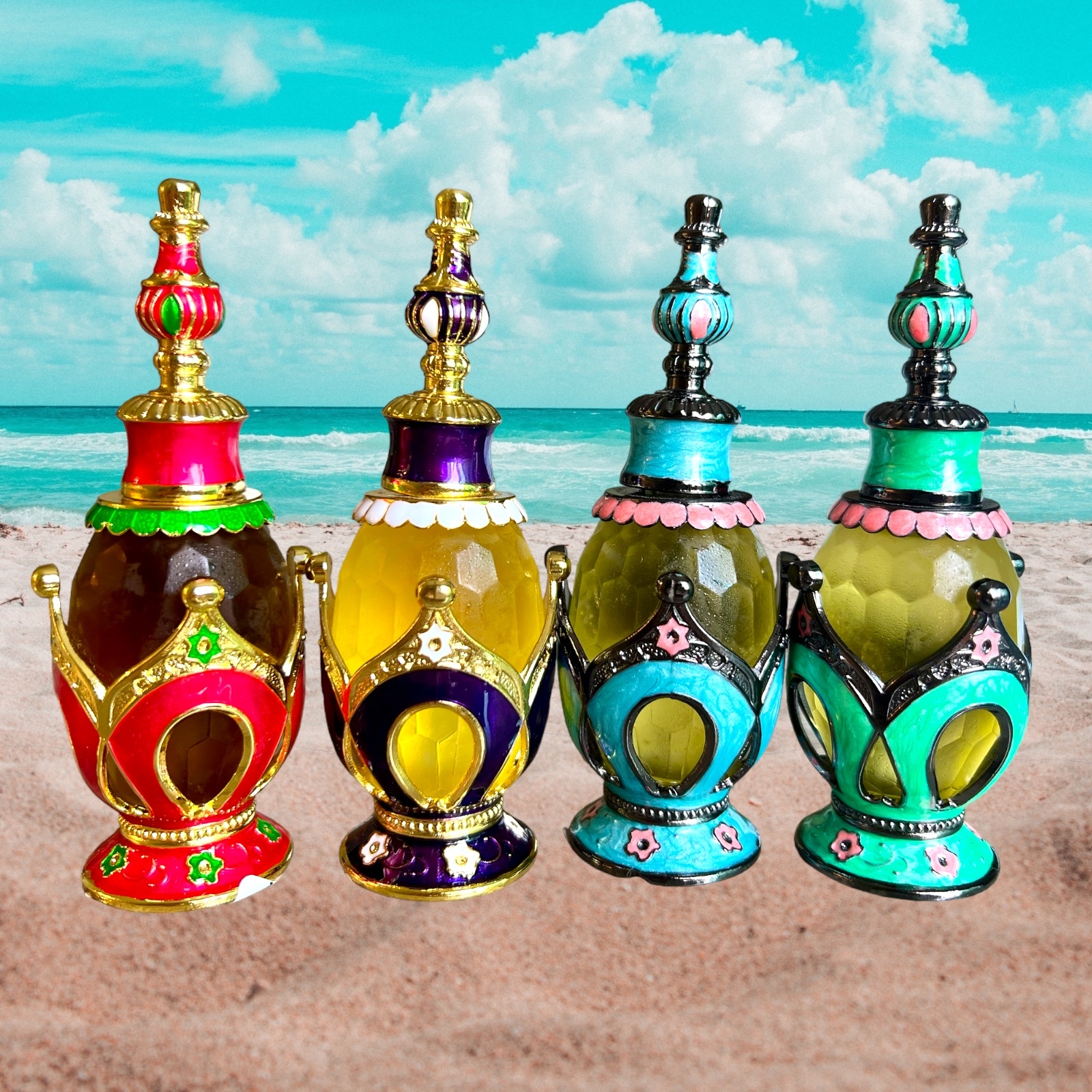 杜拜限定孤品 重工鑲嵌香水樽連30 mL香水