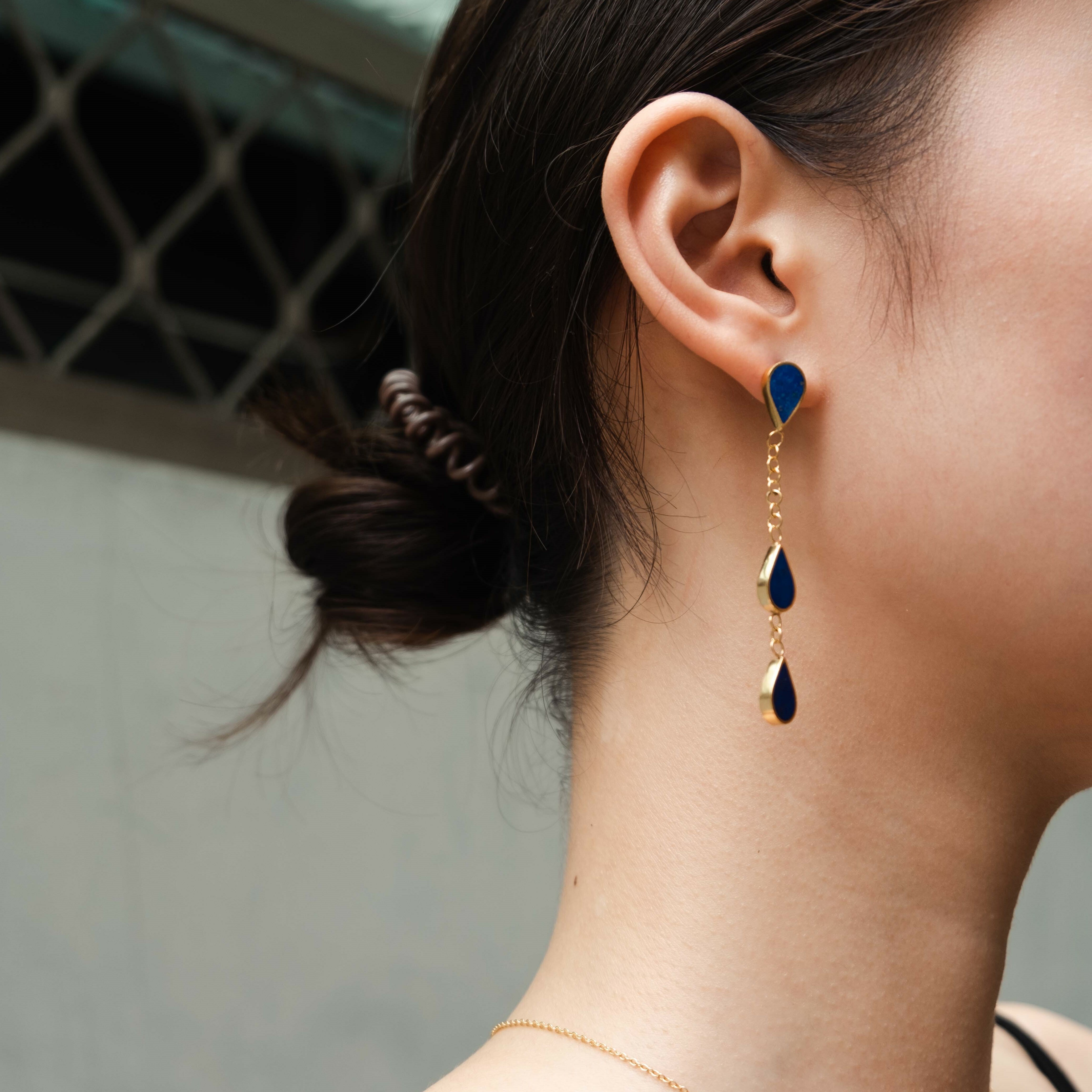 伊斯蘭金工｜Aabshar 青金石耳環｜阿富汗