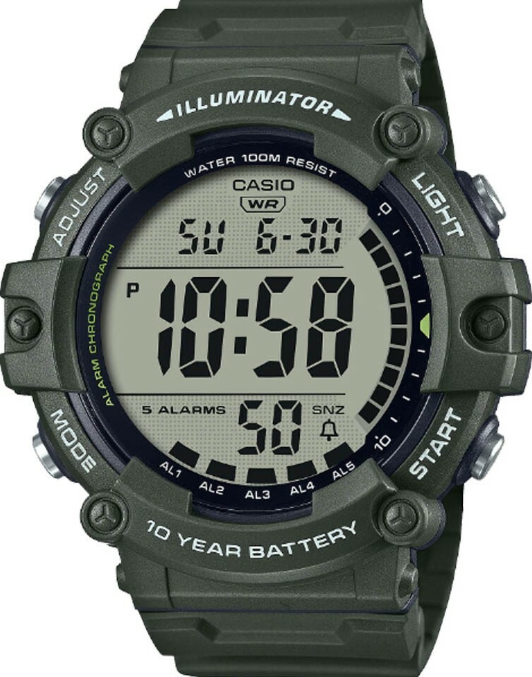 萬年鐘錶 - CASIO 卡西歐 大鏡面經典運動電子錶  AE-1500WHX-3A  錶徑51.3MM