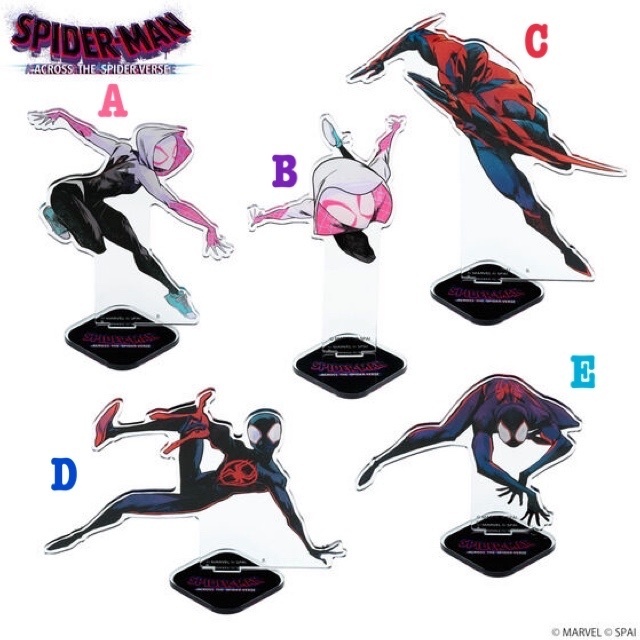 Pbandai 預訂2023/10月 MARVEL/ スパイダーマン：アクロス・ザ・スパイダーバース/ アクリルスタンド（全5種）Spider-Man 立牌
