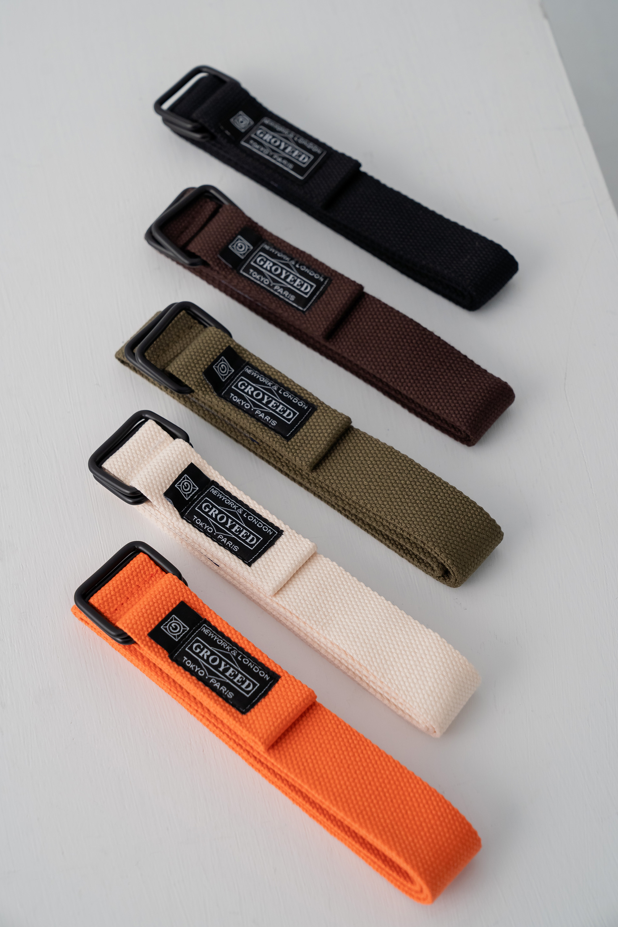 貼標簡約雙扣男女共用皮帶