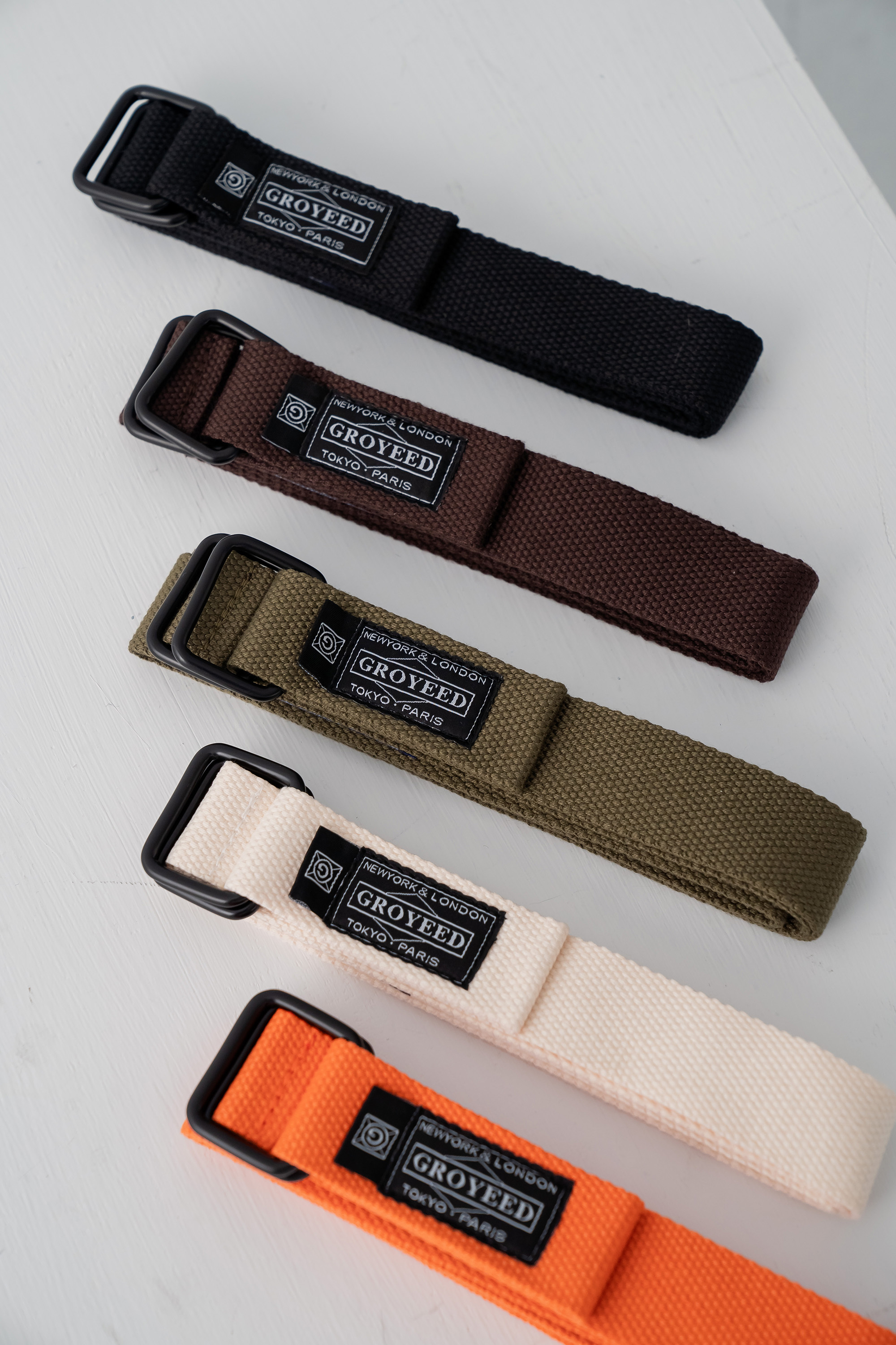 貼標簡約雙扣男女共用皮帶