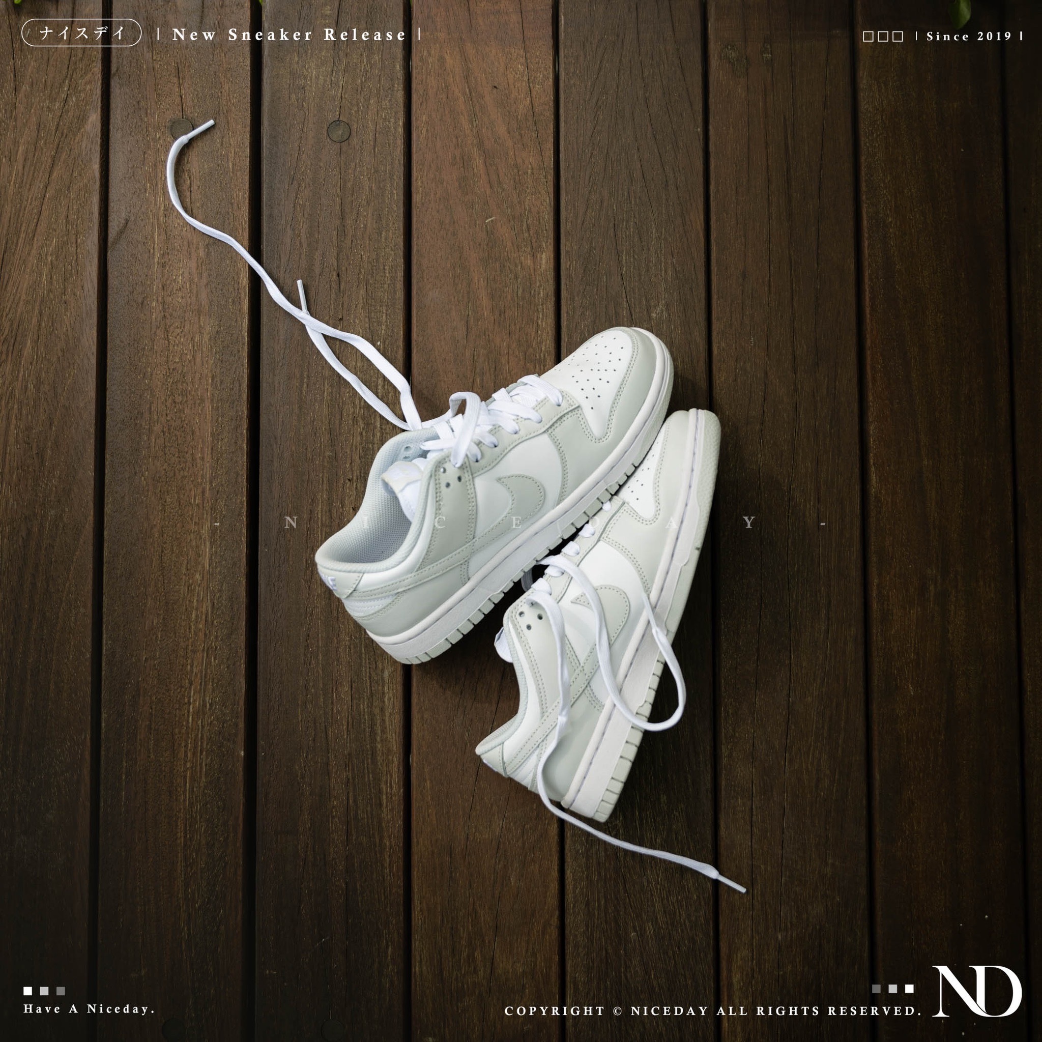 NICEDAY 現貨 Nike Dunk Low GREY 灰白 OG  女款 DD1503-103