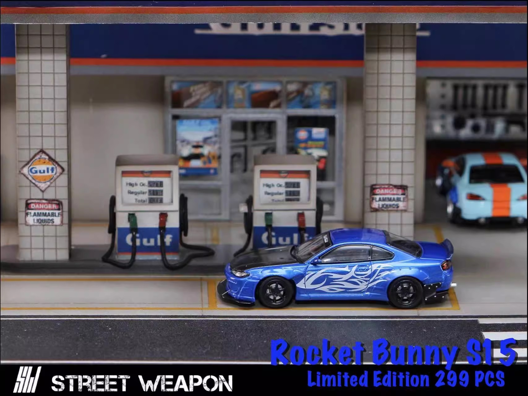 1/64 Street Weapon Nissan Silvia S15 Blue (SWNSS15B)