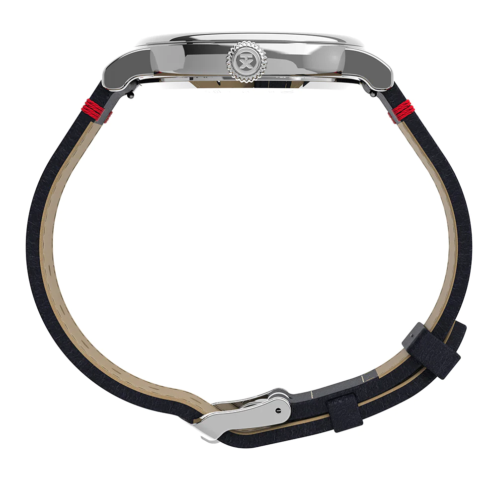 萬年鐘錶 - TIMEX  x Peanuts  天美時   限定 SNOOPY 耶誕氛圍皮革錶款  TW2U86300  錶徑40MM