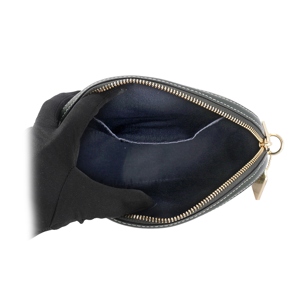 【COACH】Madi Monogram 塗層帆布拼皮革拉鍊貝殼包(綠色) CF343 IMGRN