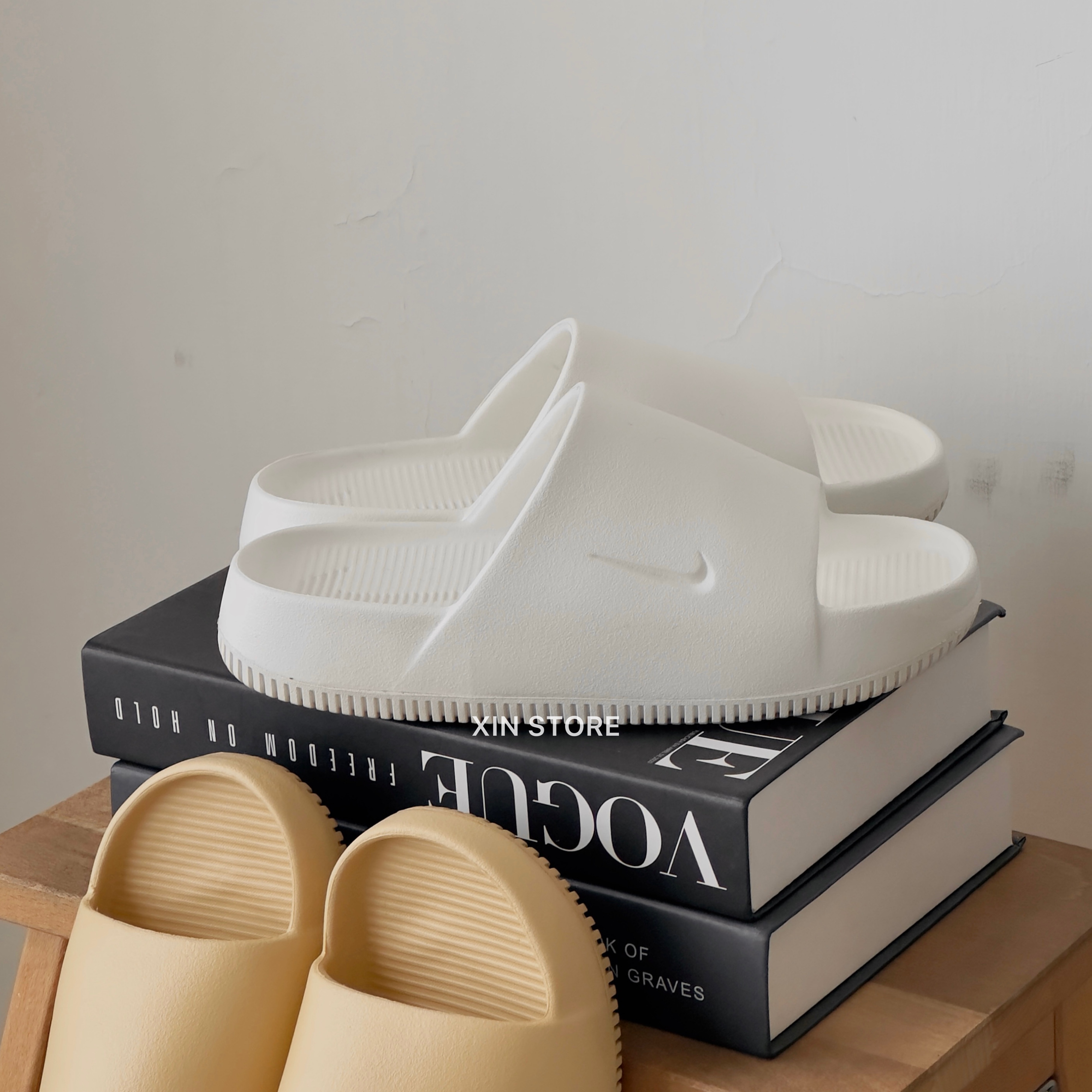 【現貨】Nike Calm Slide 拖鞋 海灘拖 防水 素色 厚底 運動 黑 白 奶茶 深綠 薄荷綠