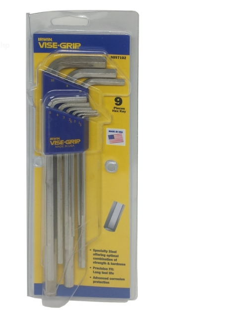 "IRWIN" 加長六角匙-(白叻公制)