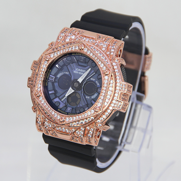 玫瑰金色 改裝手錶 BA-130-1A2 - Rokkaku