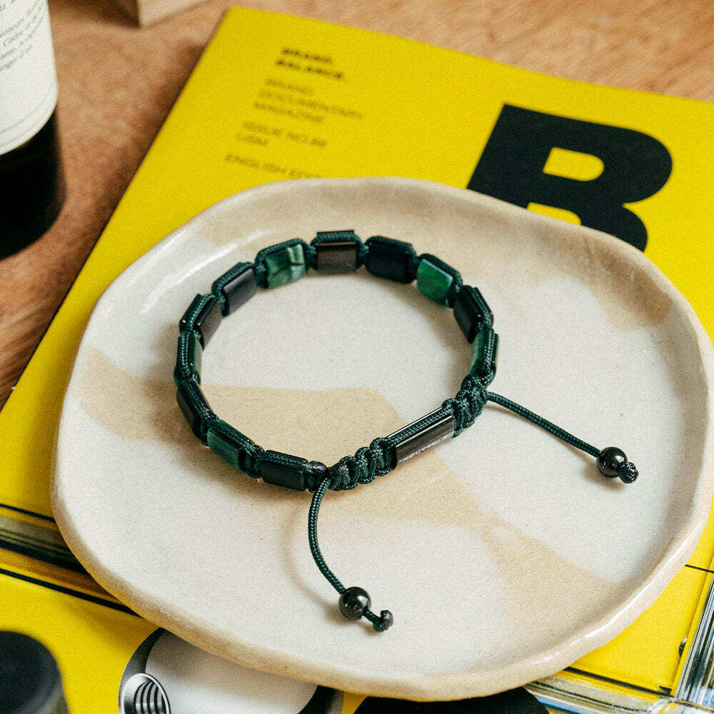 Nouvelle Forest 綠虎眼黑瑪瑙 手鏈