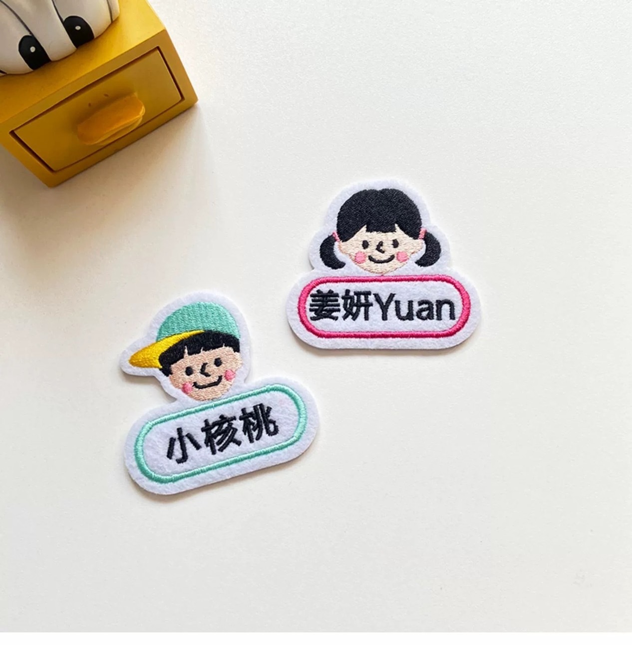 客製化刺繡名字貼