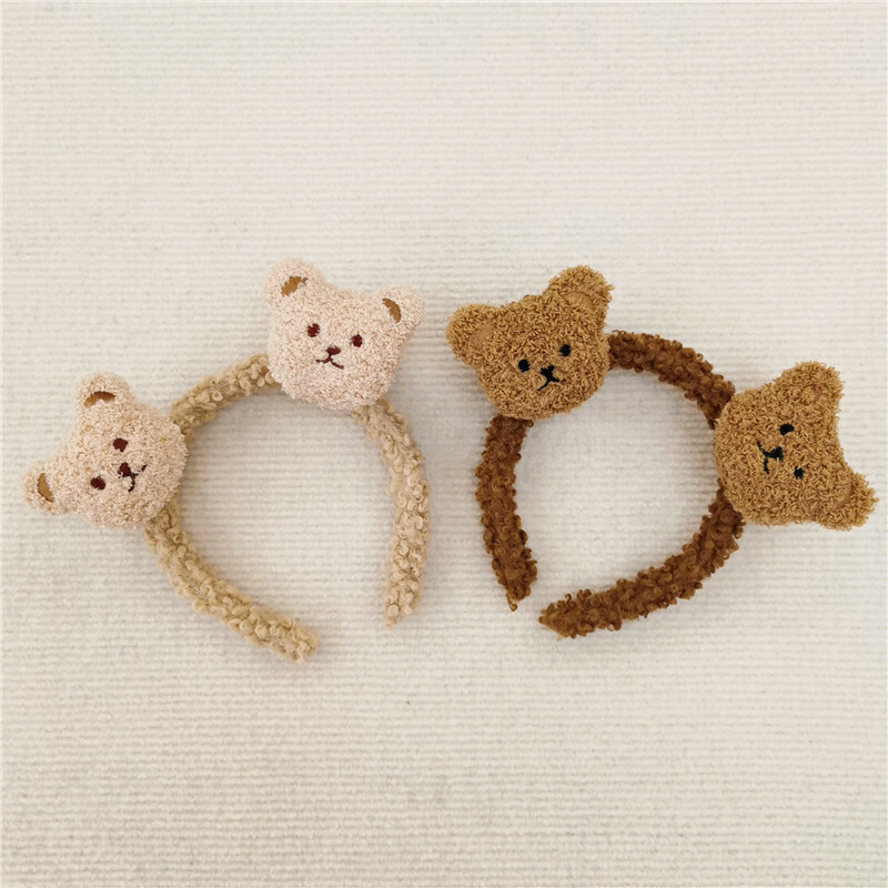 《2834》韓國小熊毛絨絨髮箍