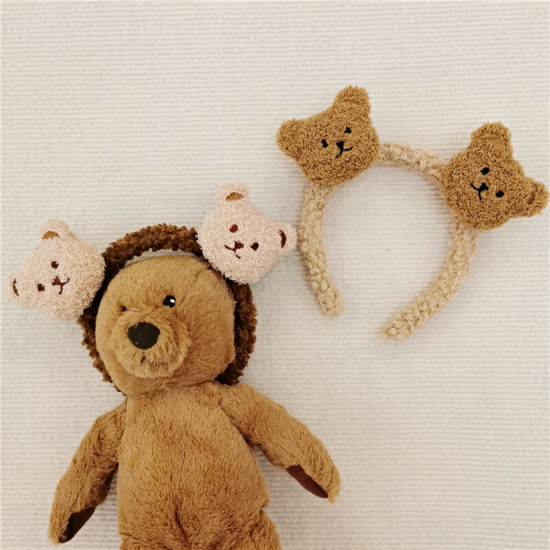 《2834》韓國小熊毛絨絨髮箍