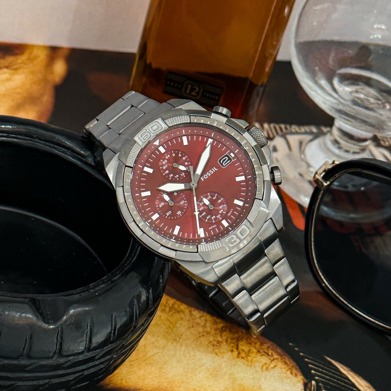 【FOSSIL】Bronson 英氣紳士三眼手錶 FS6017 44mm 現代鐘錶