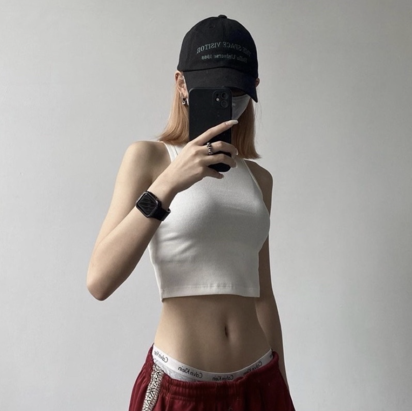 SIMON MADE 彈力 螺紋 多色 短版 緊身 削肩 背心 上衣 女裝 糖果色 修身 小可愛