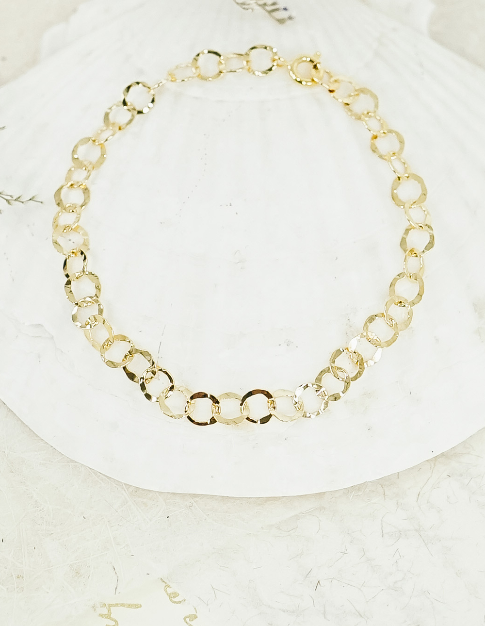 925 純銀扁片圈圈手鍊