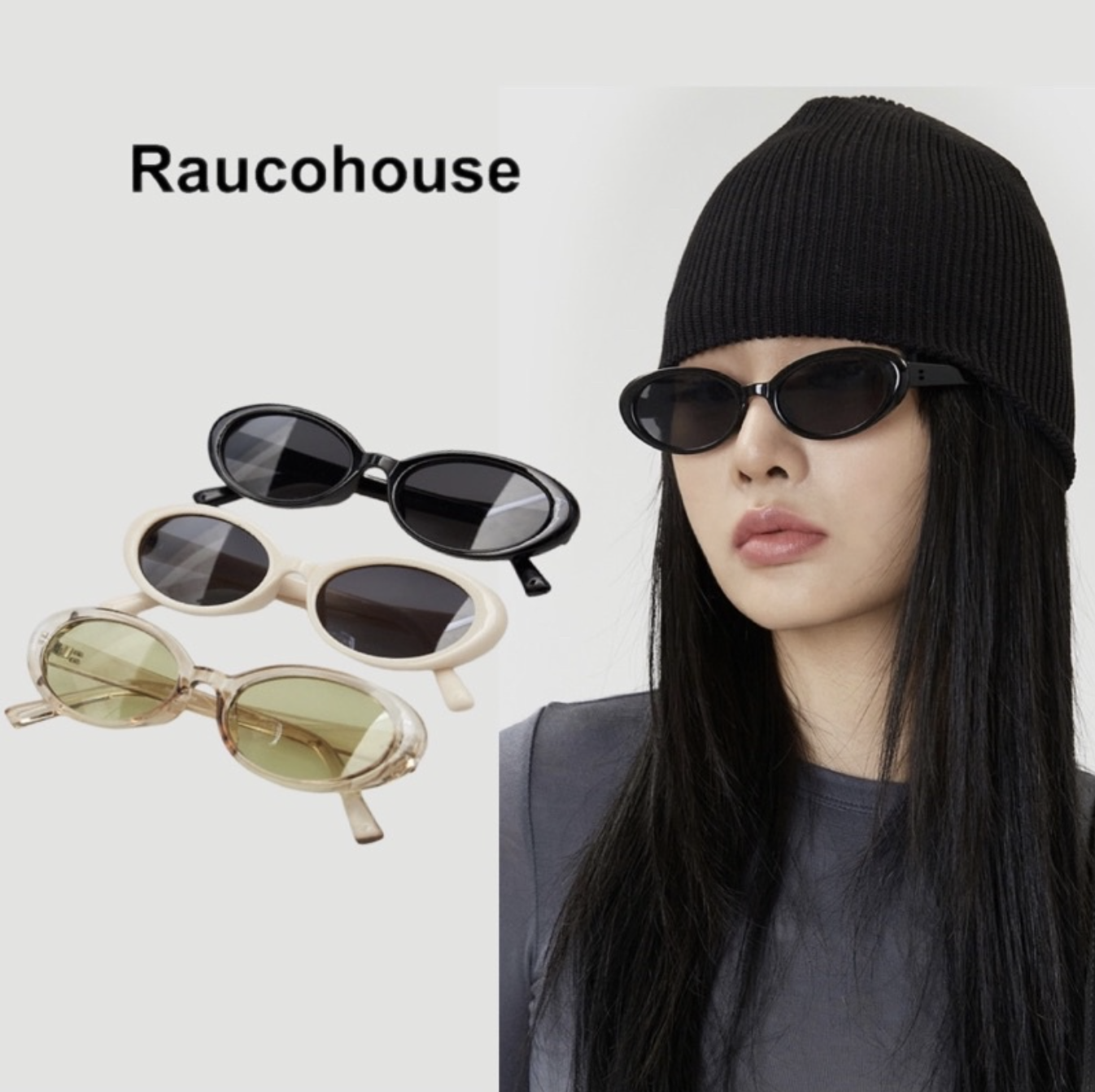 🇰🇷韓國 Raucohouse S03 復古橢圓框造型鏡框 鏡框 造型鏡框 圓框（3 COLOR）