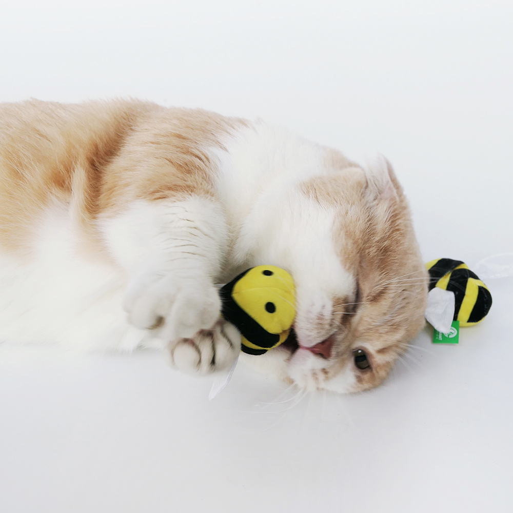 蜜蜂-100%木天蓼填充貓玩具