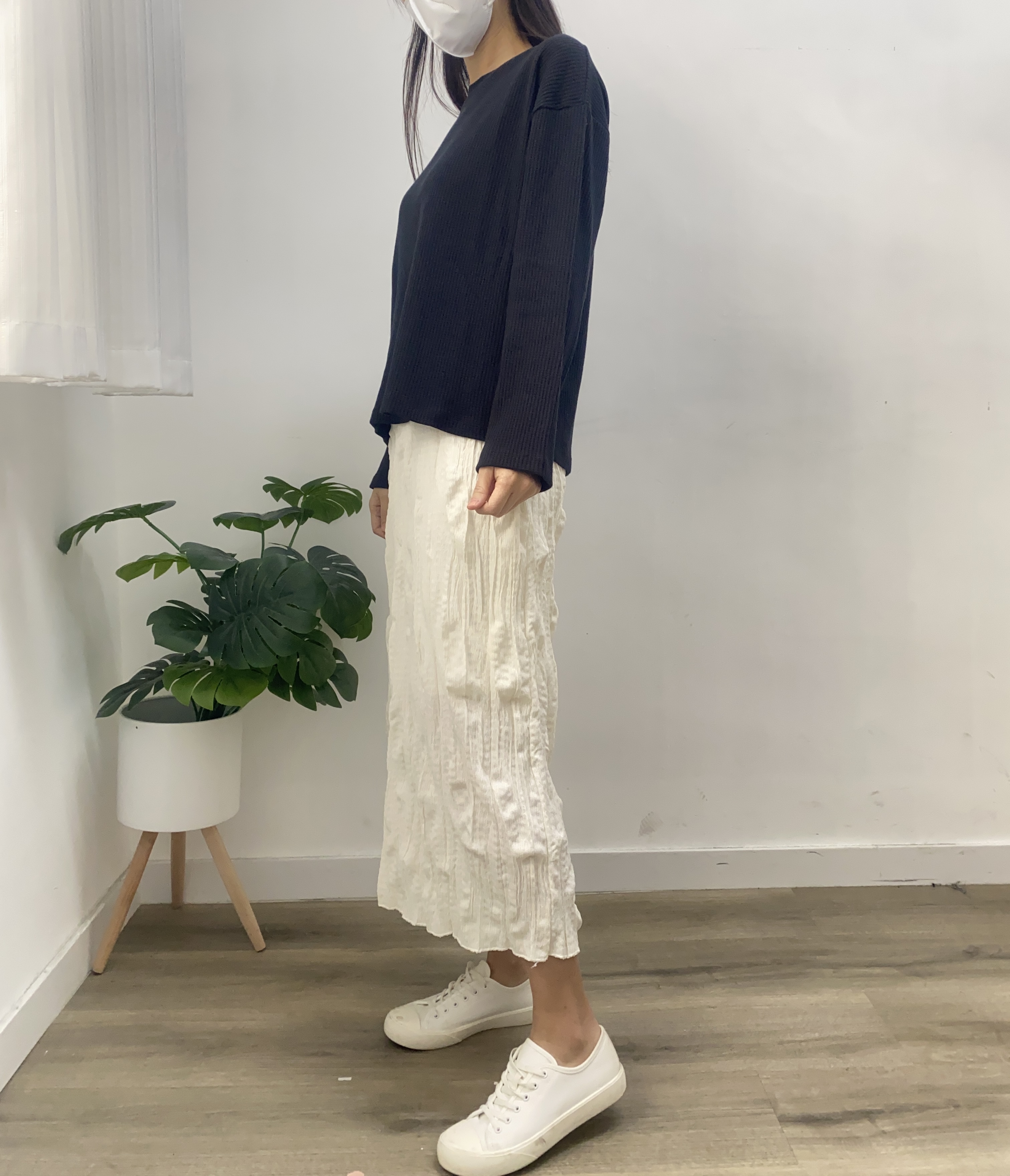 現貨 樹紋質感高腰裙