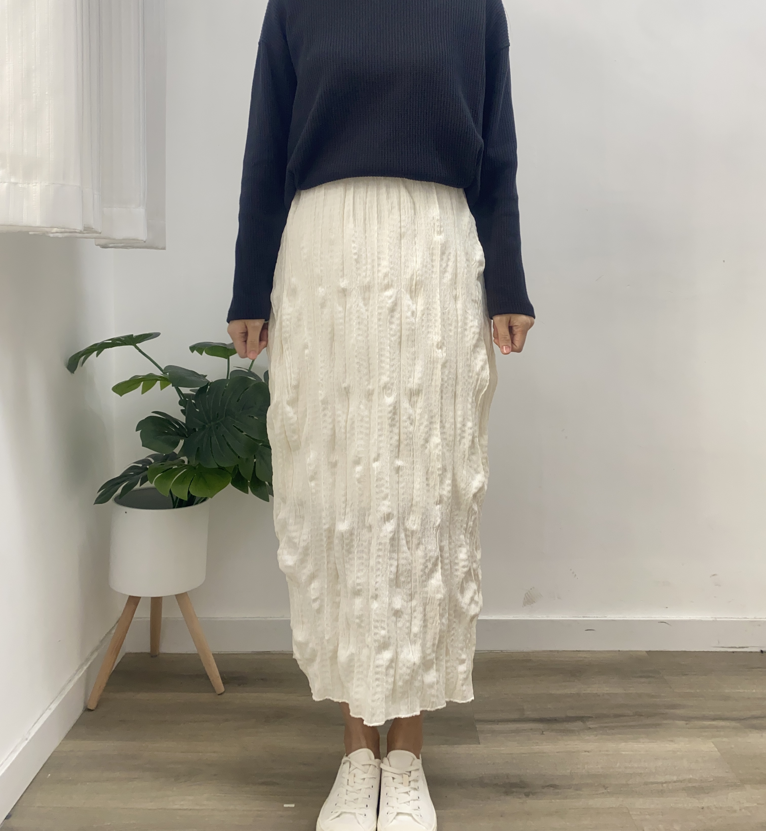 現貨 樹紋質感高腰裙