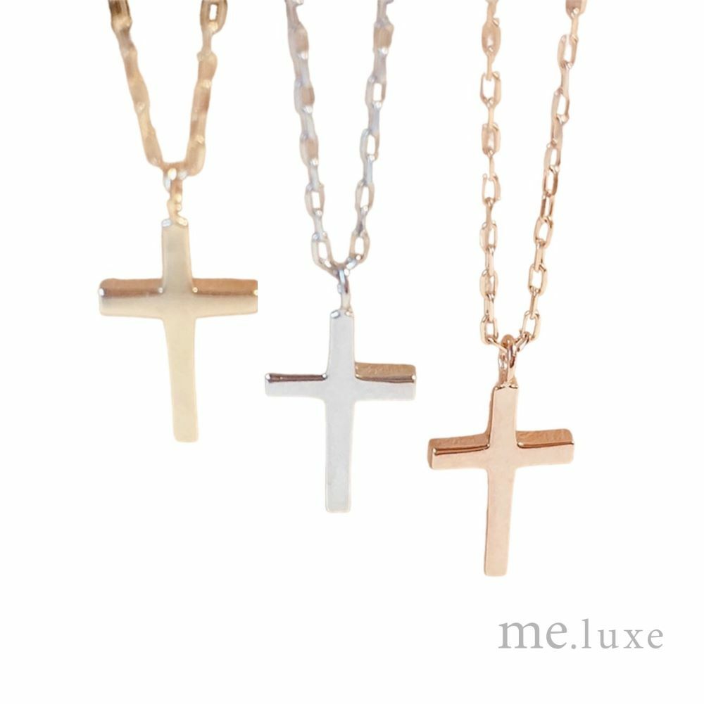 【me.luxe】K10十字架鍊-3色