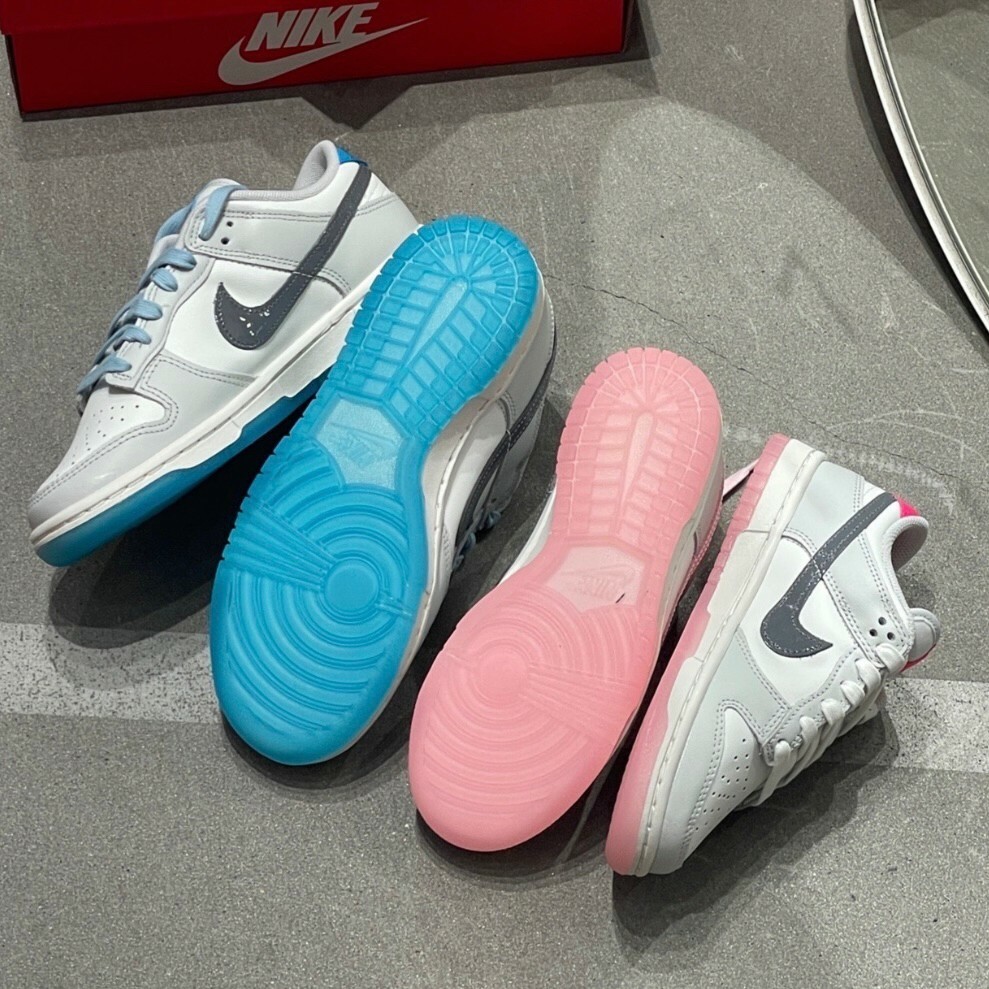 Nike Dunk Low 520 白藍 白粉 情侶鞋 鴛鴦 情人節 休閒鞋 FN3433-141/FN3451-161