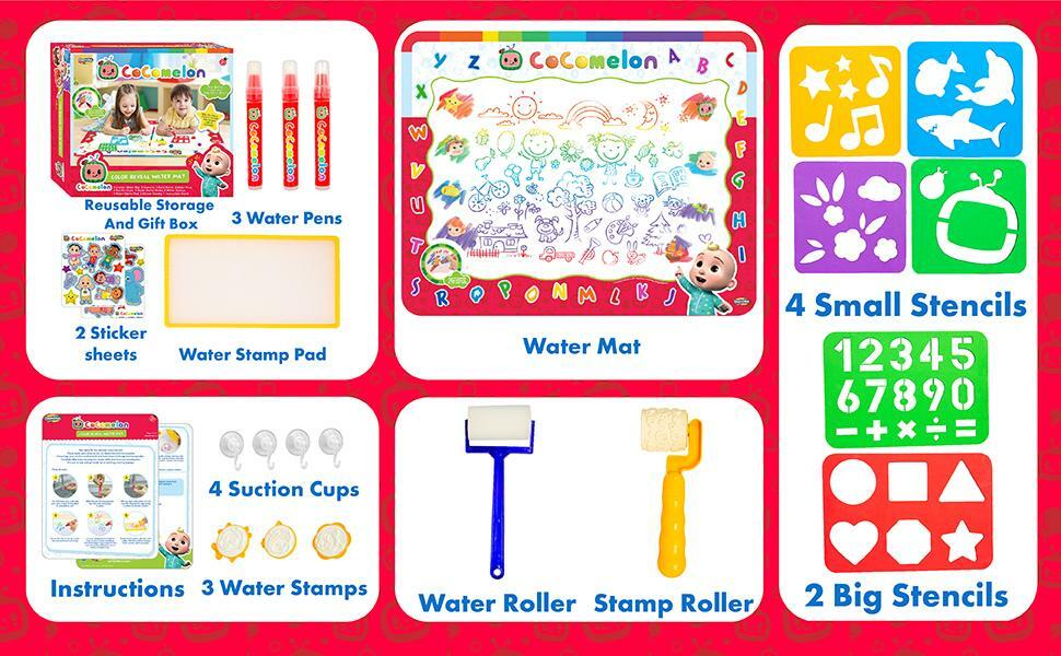 (現貨) Cocomelon神奇水畫布set