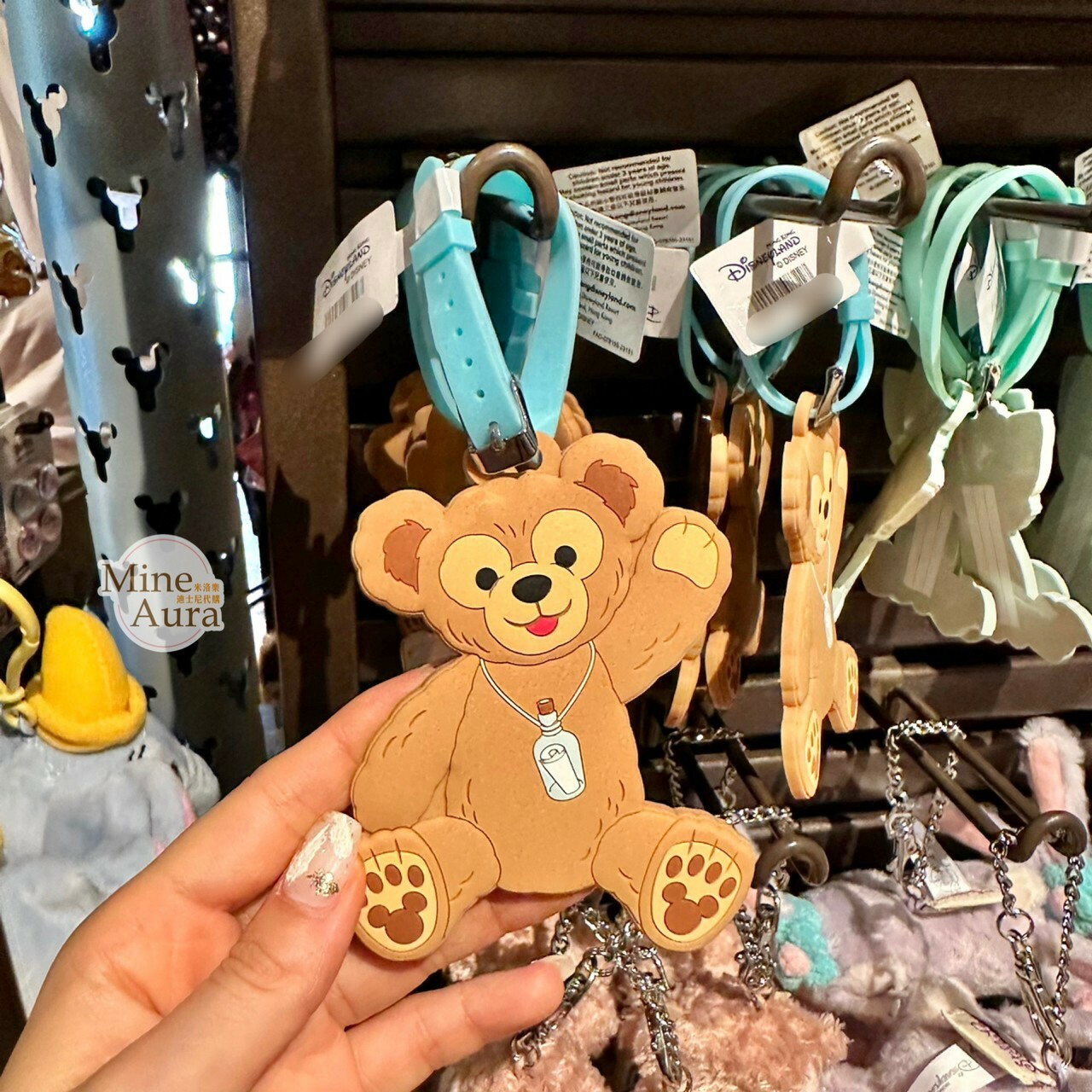 達菲 Duffy 坐姿 造型 行李吊牌 -香港迪士尼樂園