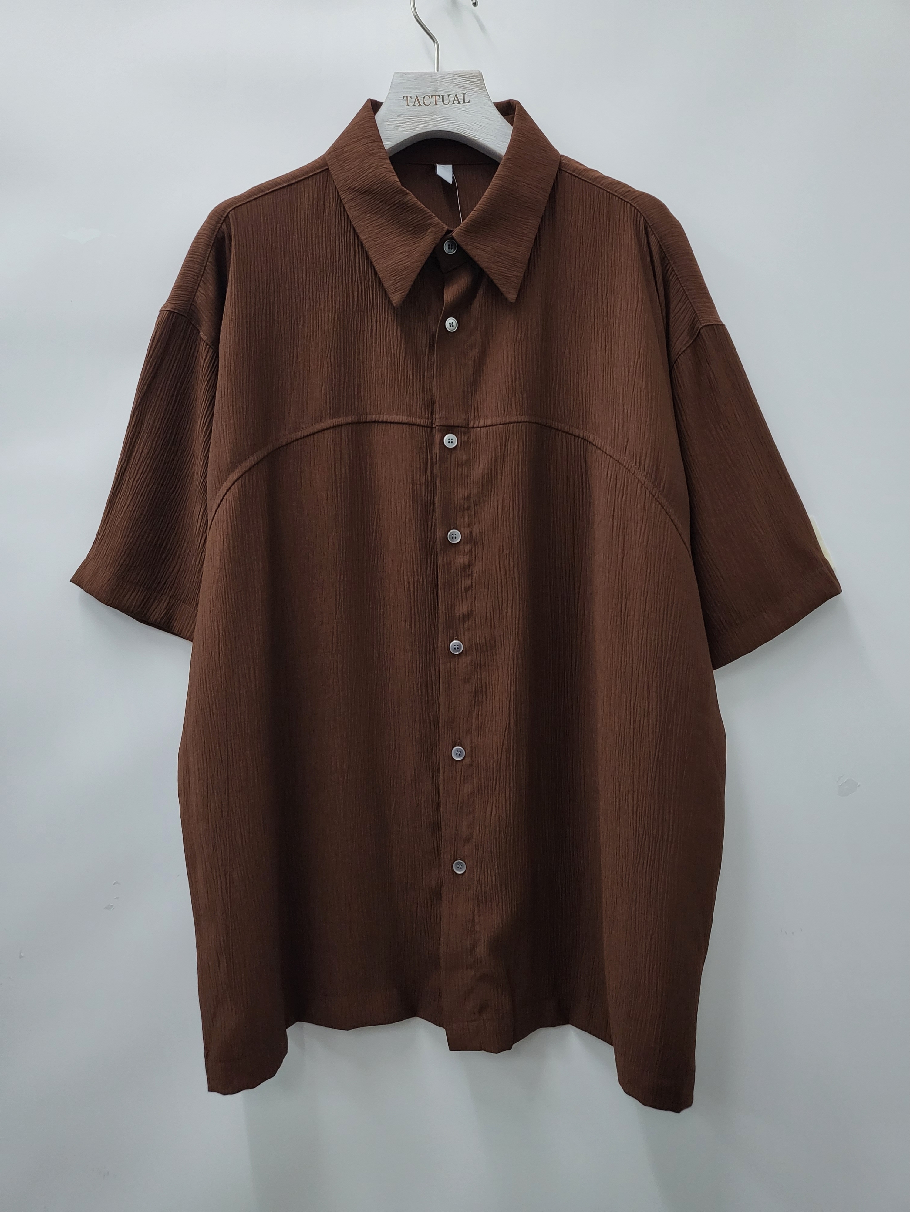 淨色暗紋短袖恤衫 S2124