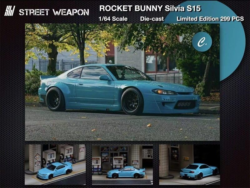 1/64 Street Weapon Nissan Silvia S15 Light Blue (SWNSS15LB)