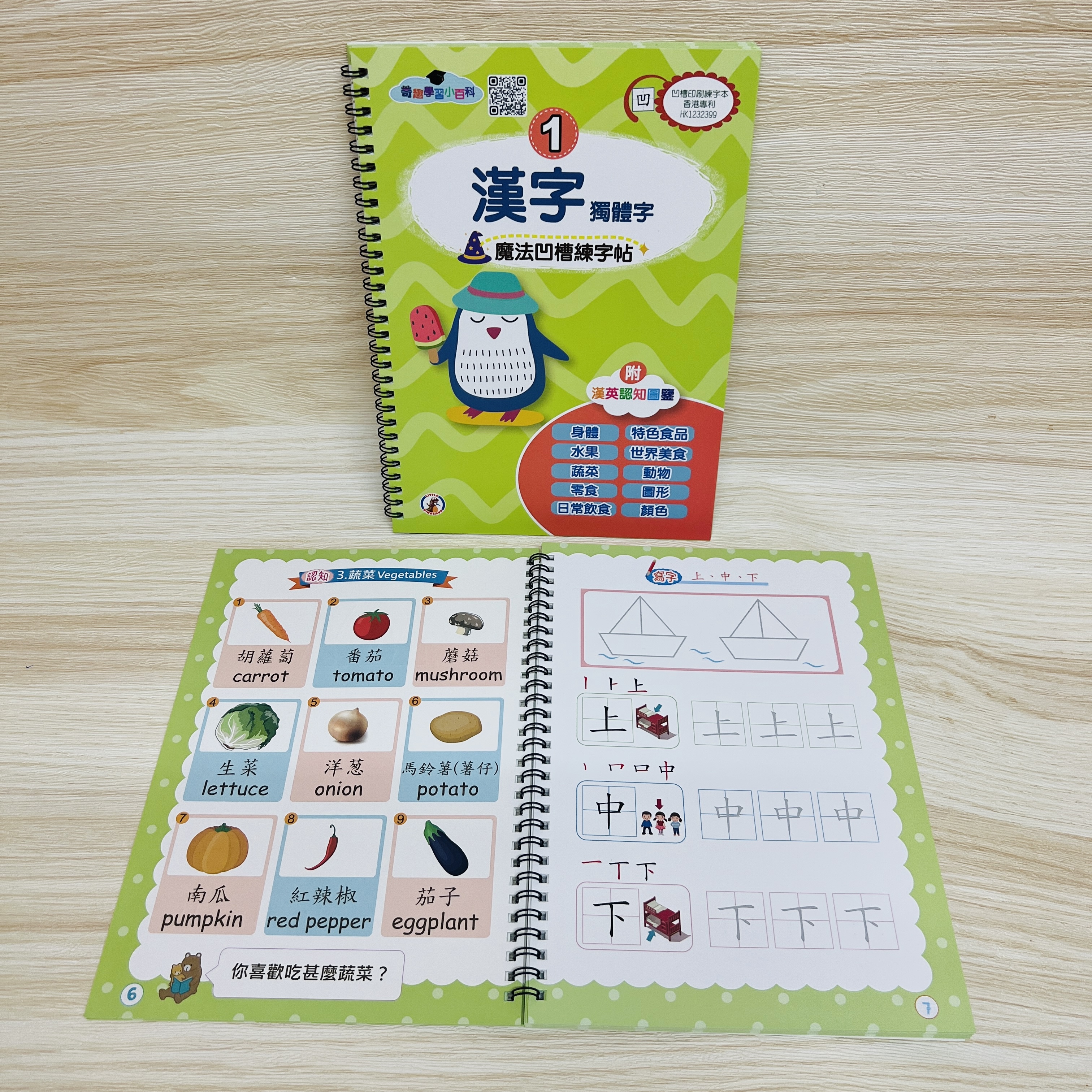 奇趣學習小百科(魔法凹槽練字帖+漢英認知圖鑒) *海外客戶需另報價