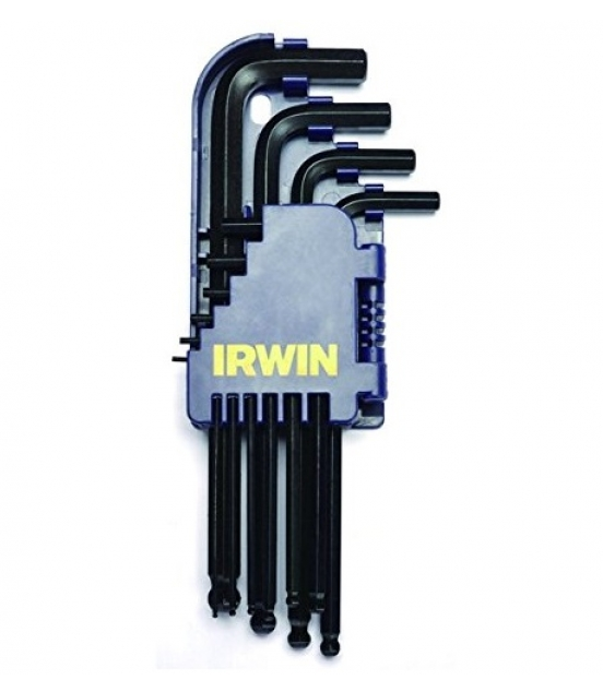 "IRWIN" 加長波頭六角匙(黑色公制) (10支裝)