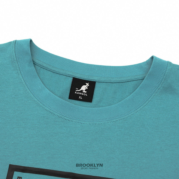 【下殺↘ $399】KANGOL 短袖 短T 藍綠 方格大袋鼠LOGO 棉 休閒 男  6225102589