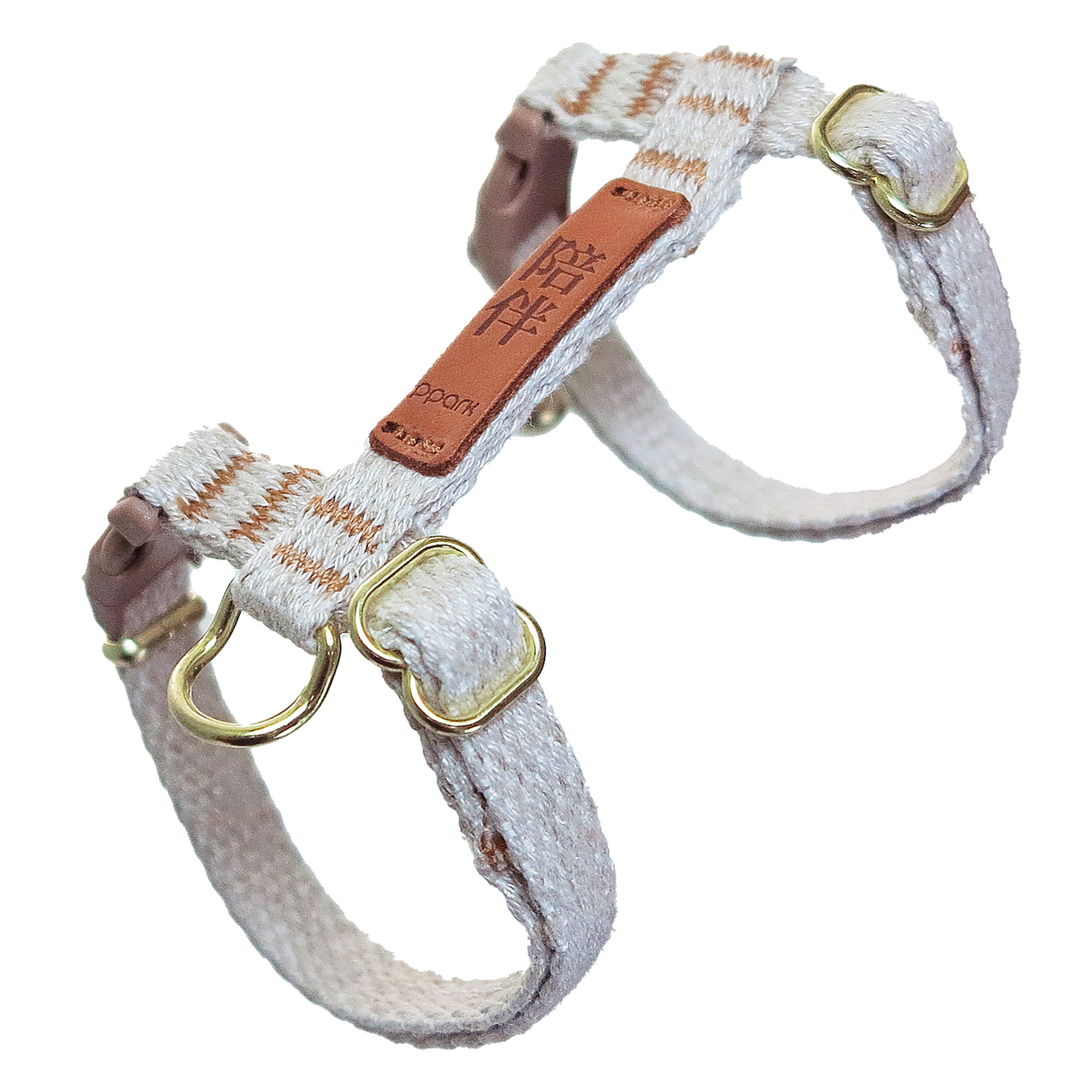 貓｜Vintage-棉麻H型胸背帶