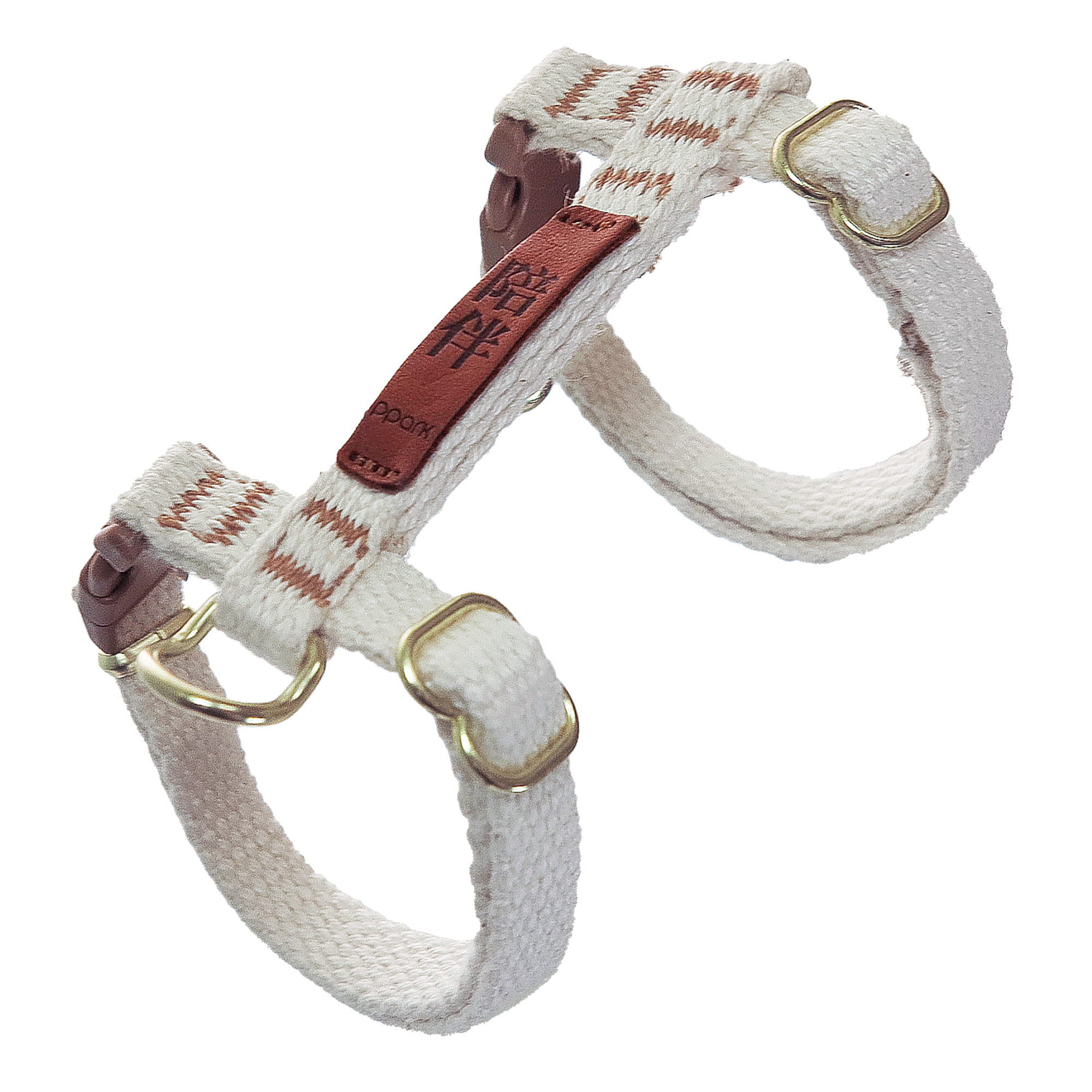 貓｜Vintage-棉麻H型胸背帶