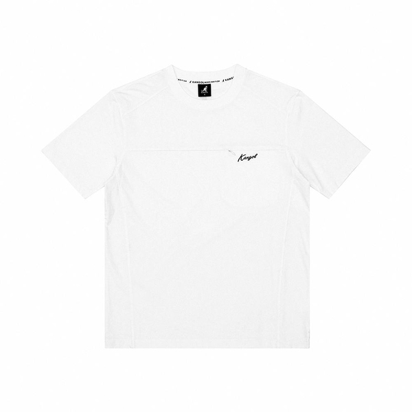 【下殺↘ $399】KANGOL 短袖 短T 中性 白 草寫LOGO 拉鍊口袋 男 6225100600