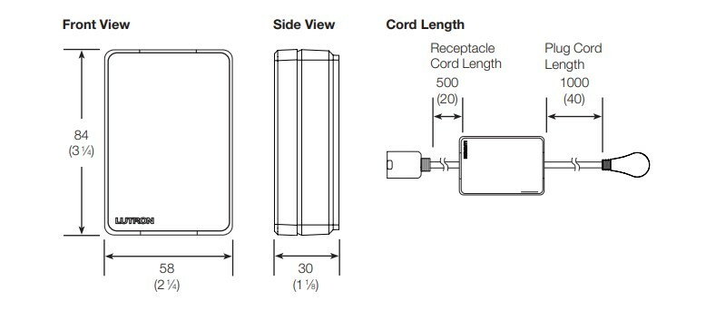 路創 HOMEWORKS HQRQ-P20-240G-BL  檯燈插入調光器