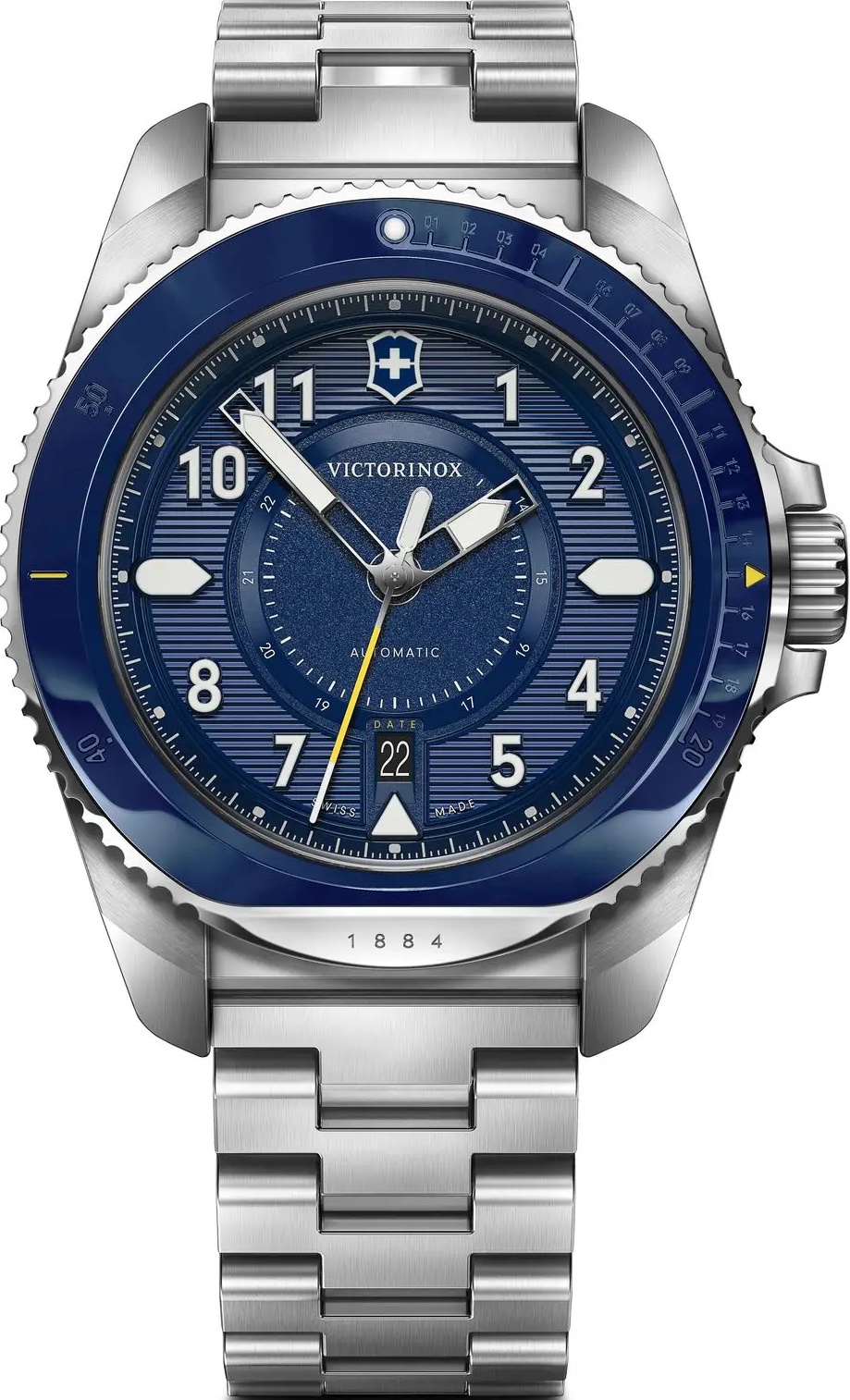 萬年鐘錶 - VICTORINOX SWISS ARMY 瑞士維氏   JOURNEY 1884  200米潛水機械男錶  242010 錶徑 : 43mm